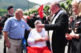 2011 Lourdes Pilgrimage - Archbishop Dolan with Malades (180/267)